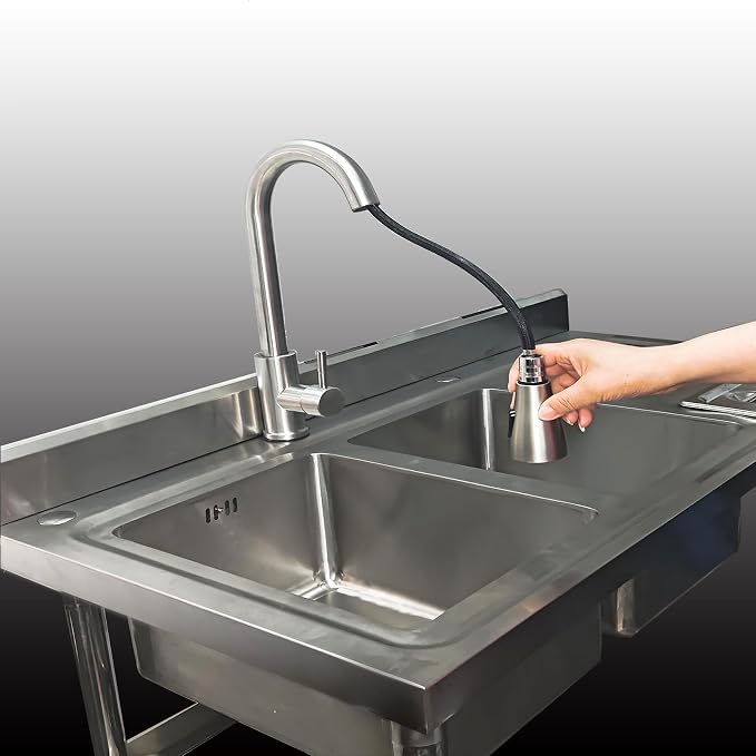 Qian Kun Free Standing 304 Stainless Steel Utility Sink - Image 4