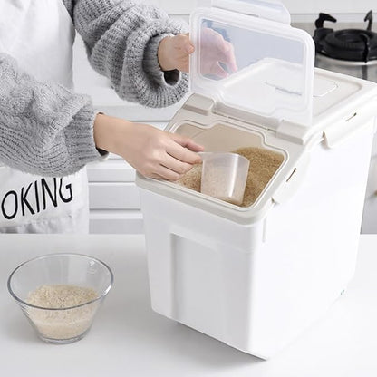 25LB Large Flour Storage Container Bin, 2 Pack Airtight Plastic - Image 2