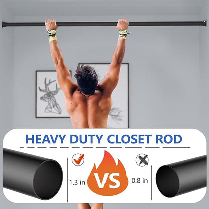 Closet Rod, 17 to 38 Inch Adjustable Closet Bar - Image 2