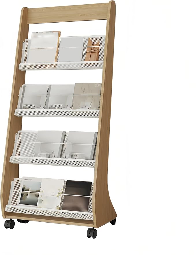 Brochure Display Rack, 4 Layer Floor-Standing Magazine Rack, Literature by LHIUGE