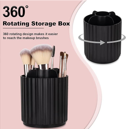 Anyoifax Makeup Brush Holder Organizer 360°Rotating Make Up Brushes Container - Image 2