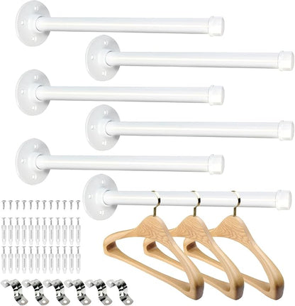 Pintuson 6 PCS Industrial Pipe Clothes Bar 12 Inch by HOME