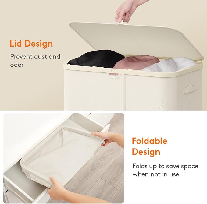 Lifewit 185L 3 Section Laundry Hamper - Image 8