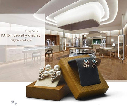 Jewelry Tray Solid Wood Earrings Display Stand - Image 5