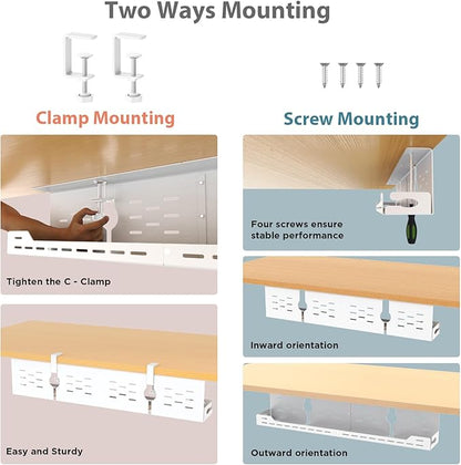 Univivi Under Desk Cable Management Tray - Image 2
