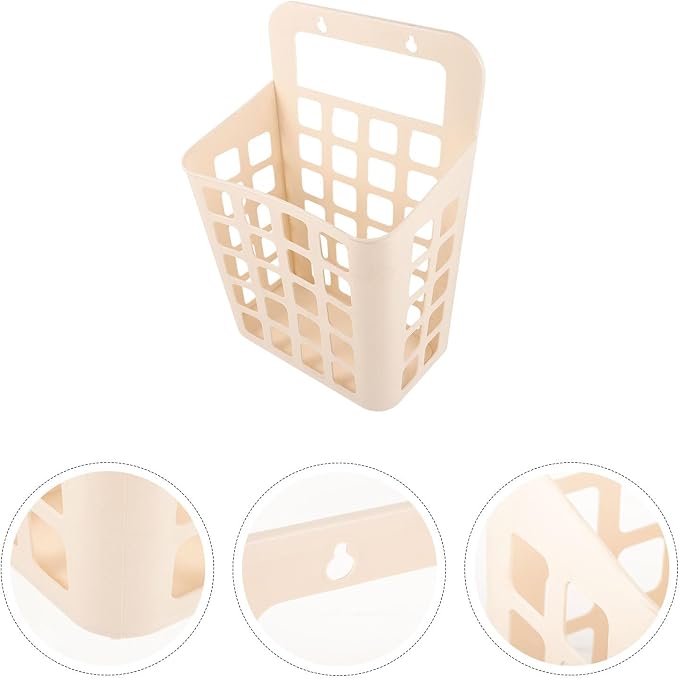 Alipis Foldable Hanging Laundry Basket 14.56X9.05X5.11In Plastic Laundry Hamper - Image 9