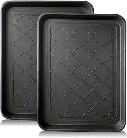PetLike Boot Tray for Entryway Indoor/Outdoor, Hard Plastic Pet Food Mat 2pack by PetsLikePetLike