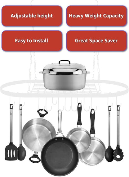Sorbus® Pot and Pan Rack for Ceiling - Image 3