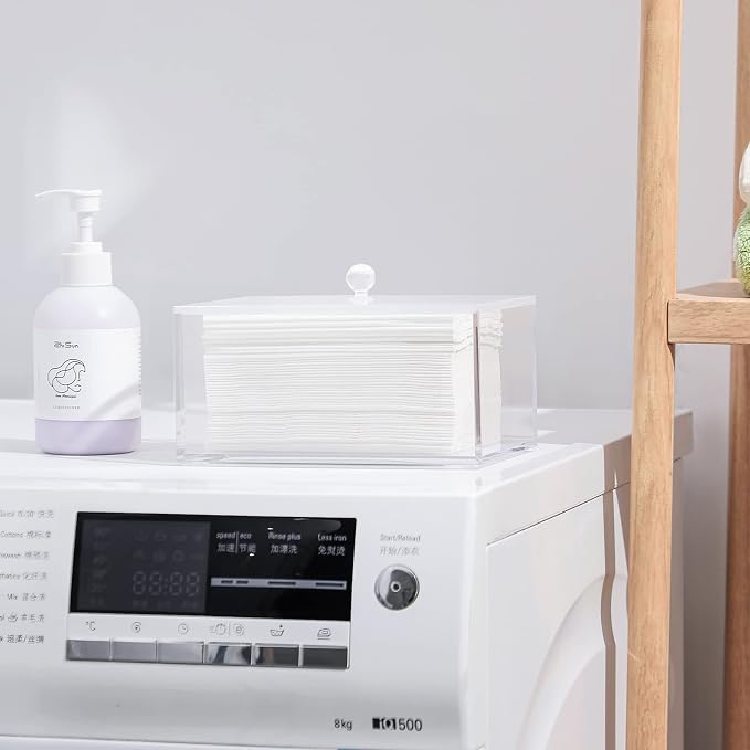 rejomiik Clear Dryer Sheet Holder Thick Acrylic Dryer Sheet Dispenser Container - Image 6