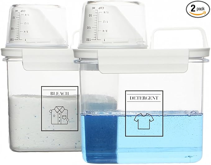 Laundry Detergent Dispenser, Liquid Laundry Container & Powder Soap Dispenser by Bronkeeper