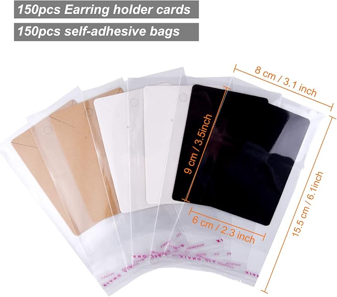 MIAHART 150 Set Earring Cards, Earring Display Cards - Image 4