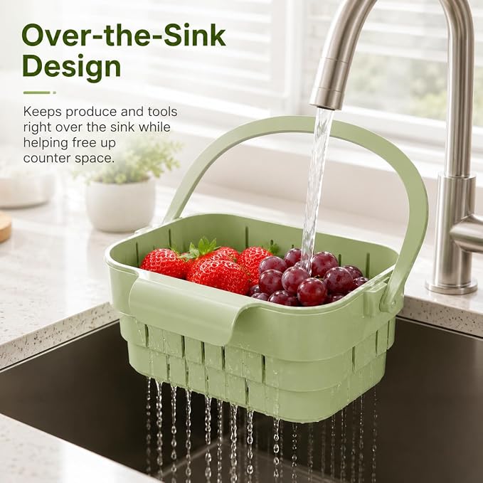 Foldable Colander Sink Drain Basket - Image 7