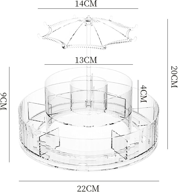 360 Rotating Makeup Organizer, 360 Degree Rotating Makeup Organizer - Image 5