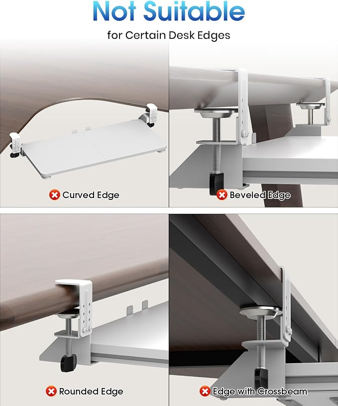 Large Keyboard Tray Under Desk, Pull Out Keyboard & Mouse Tray - Image 6