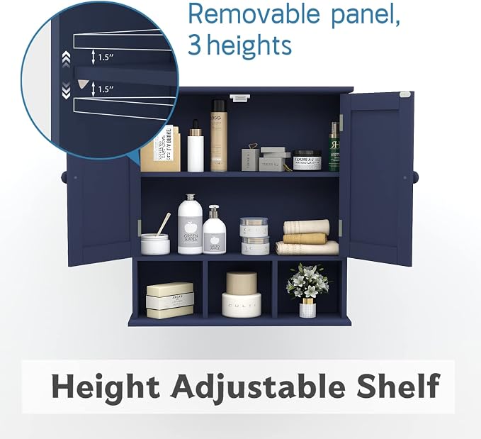 TaoHFE Blue Bathroom Over The Toilet Storage Cabinet | Wall Medicine Cabinet - Image 8