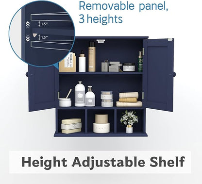 TaoHFE Blue Bathroom Over The Toilet Storage Cabinet | Wall Medicine Cabinet - Image 8