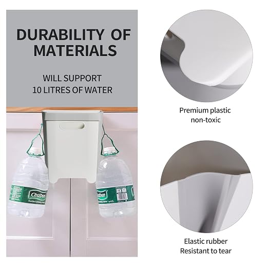 Hanging Collapsible Trash Can - 9L Wall Mounted Foldable Waste Bin - Image 4