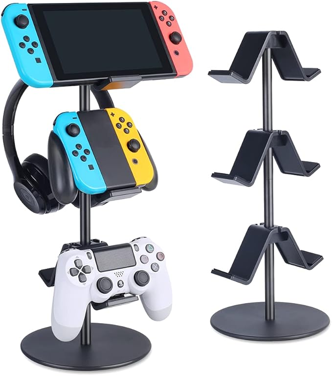 Controller Stand 3 Tier, Headphone Holder, Xbox PS4 PS5 Nintendo Switch by KEERXUN-KEX