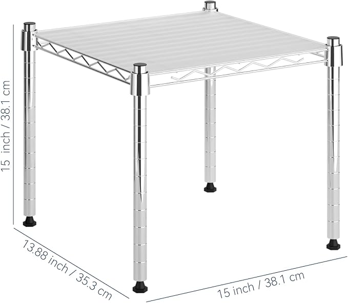 Whitmor 1 Tier Supreme Stacking Shelving Unit, Wire Metal Home Storage Organizer - Image 3