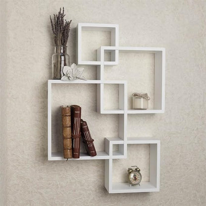 Danya B BR1023WH Decorative Wall Mount Floating Intersecting Cube Accent Wall - Image 3