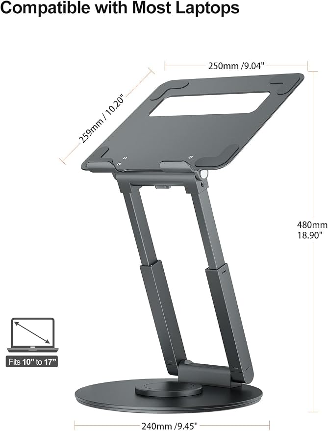 tounee Telescopic Laptop Stand for Desk - Image 4