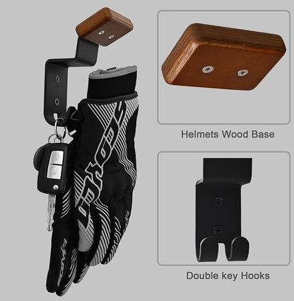 Helmet Holder Wall Mount, Motorcycle Gear Rack - Image 6