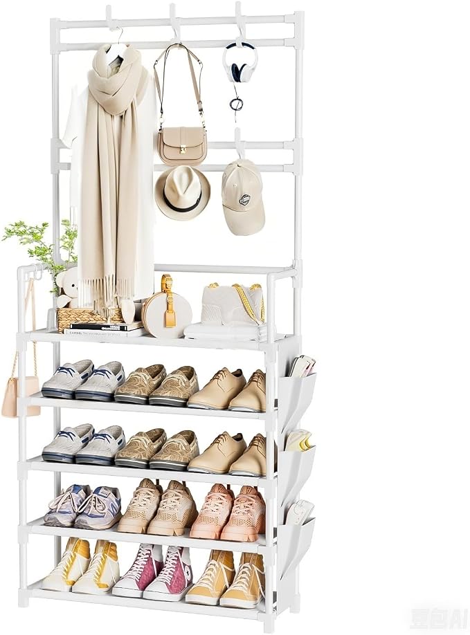 Shoe Rack 5 Tier Shoe Organizer Storage 15-20 Pairs by OYREL
