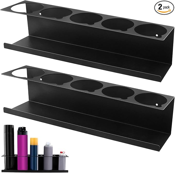 QWORK Spray Can Holder Organizer, Wall Mount Aerosol Rack by QWORK