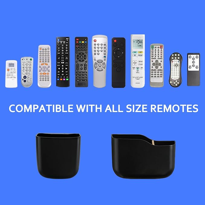 SUNFICON Wall Mount Remote Holder TV FAN Remote Control Holder Bedside Caddy - Image 2