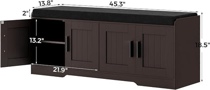 Homleke 2-Tier Storage Bench, Shoe Bench - Image 2