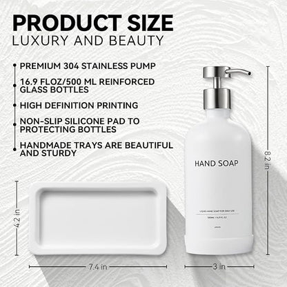 Glass Kitchen Soap Dispenser Set - Image 2