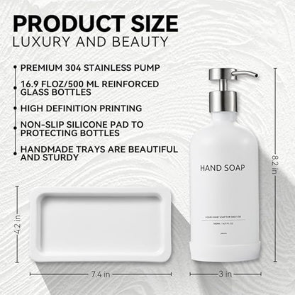 Glass Kitchen Soap Dispenser Set - Image 3
