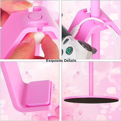 Controller Holder Pink, Headphone Stand, 3 Tier Multi Adjustable Game - Image 5
