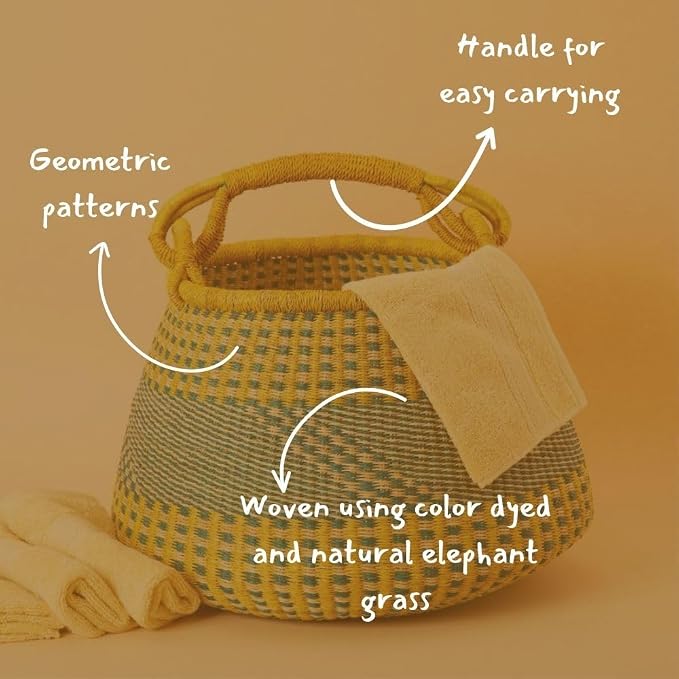 Home & Kitchen Decor, Wicker Basket, Picnic Basket, Living Room Basket - Image 5