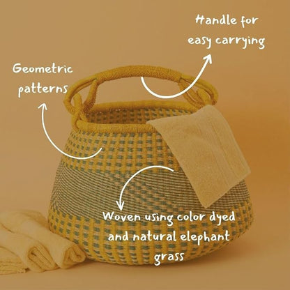 Home & Kitchen Decor, Wicker Basket, Picnic Basket, Living Room Basket - Image 5