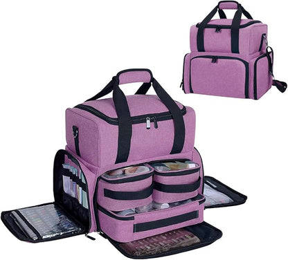Large Makeup Cosmetic Bag with 3 Removable Case and 2 Removable Dividers Double by UOZL