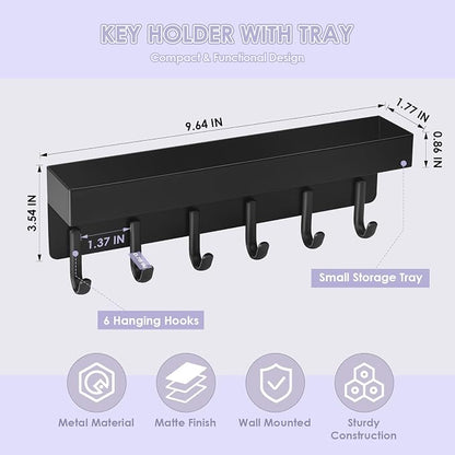 VIS'V Key Holder Wall Mount, Adhesive Key Rack - Image 5