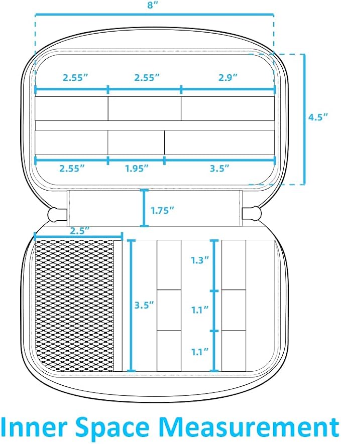 GOX Cable Organizer Travel Bag, Water Resistant Electronic Accessories Case - Image 3