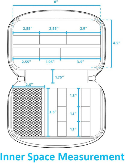 GOX Cable Organizer Travel Bag, Water Resistant Electronic Accessories Case - Image 3