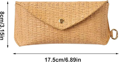Glasses Case - Woven Straw Style Soft Box - Image 2