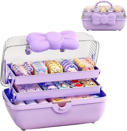 Girls Hair Accessories Storage Box Bow Switch Organizer Box Jewelry Box by GKWW
