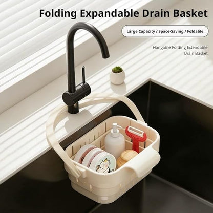Foldable Hanging Sink Drain Basket – Stretchable Kitchen Colander - Image 3