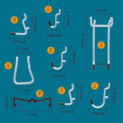 1/4 inch Extra Thick Pegboard Accessories Kit, Only Suitable - Image 3