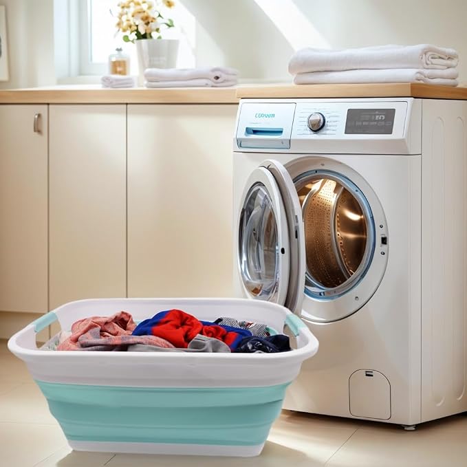 SAMMART 41L Collapsible Plastic Laundry Basket-Foldable Pop Up Storage - Image 4