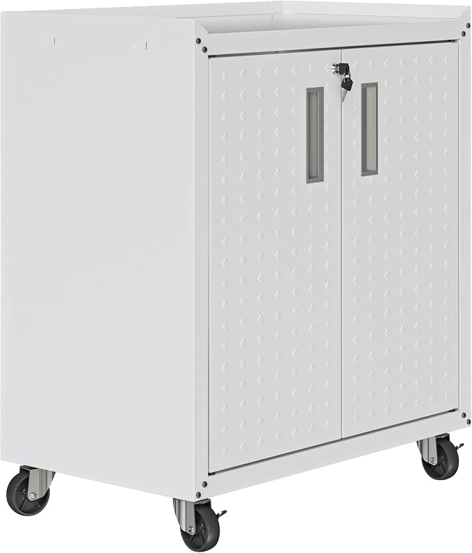 Manhattan Comfort Fortress Textured Metal 31.5" Garage Mobile Cabinet - Image 6