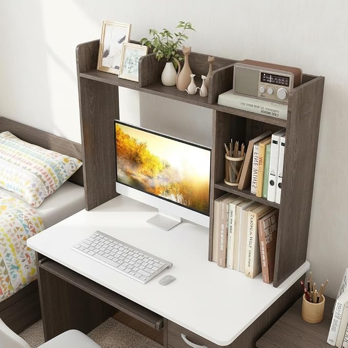 Tangkula Desktop Bookshelf, Countertop Storage Hutch - Image 2