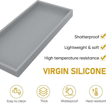 EG-SIPRO Bathroom Counter Tray, Rectangular, Shatterproof, Soap Dispenser Tray - Image 4