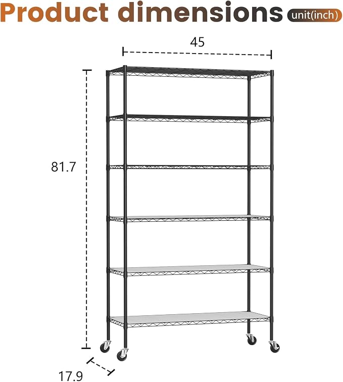 FDW | 6-Tier Wire Storage Shelves - Image 3