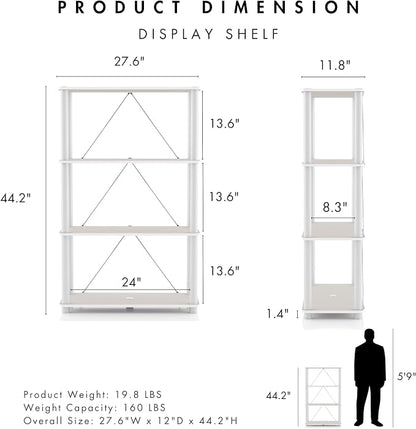 HOMES: INSIDE + OUT Apexa Modern 4-Tier Wide Shelving Units, Collectibles - Image 3