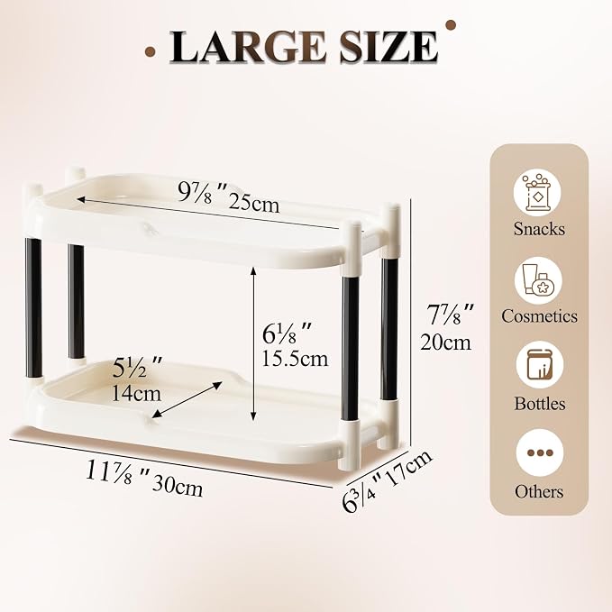 MARTY Bathroom Counter Organizer 2 Tier Makeup Organizer Countertop - Image 6